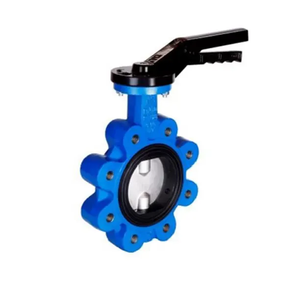 شیر پروانه‌ای لاگ اهرمی میراب PN16 دیسک استیل